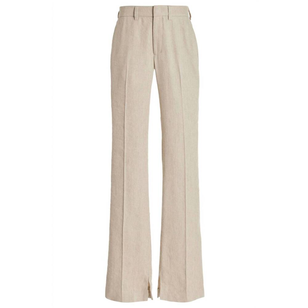 NEW BRANDON MAXWELL women's cameron straight leg trouser in sand